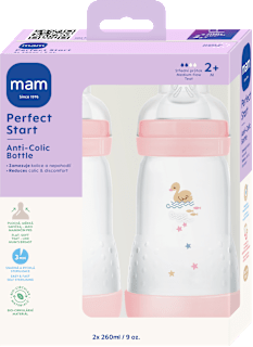lahev Anti-Colic Perfect Start, růžová 2x260 ml mam