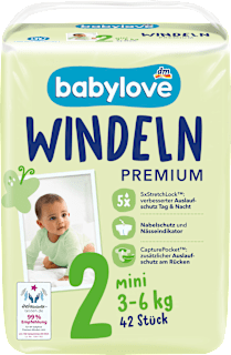 Pieluszki Premium rozmiar 2, mini, 3-6 kg babylove