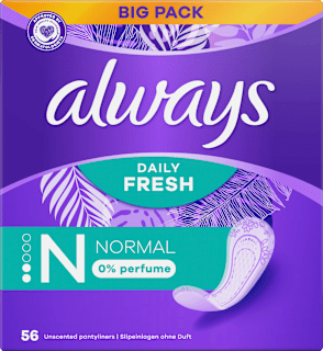 Slipeinlagen Daily Fresh & Protect Normal ohne Duft Big Pack always