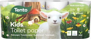 Kids toaletní papír 3vrstvý 8x150 útržků Tento