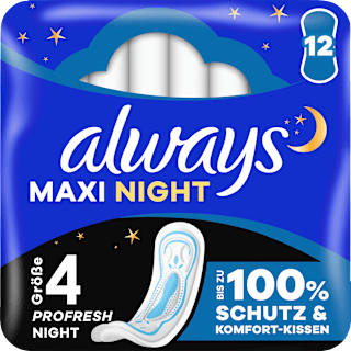 Binden Maxi Night Profresh Gr. 4 always