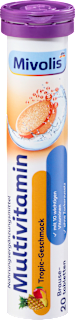 Šumeće tablete Multivitamin, okus tropskog voća Mivolis
