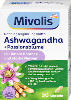 Kapsuly Ašvagandha + mučenka Mivolis