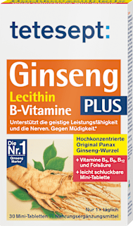 Ginseng 330 plus Lecithin + B-Vitamine Mini-Tabletten tetesept