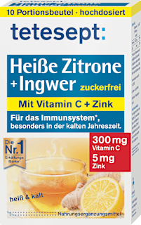 Heiße Zitrone mit Ingwer Heißgetränk tetesept