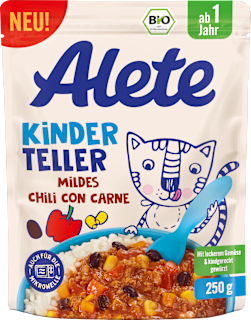 Kinderteller mildes Chili Con Carne ab 1 Jahr Alete