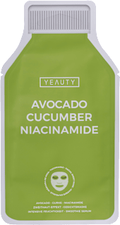 Maska za obraz v obliki krpice z avokadom, kumarami in niacinamidom YEAUTY