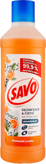 dezinfekce a čistič na podlahy Pomeranč & Máta SAVO