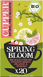 Kräutertee Spring Bloom mit Zitronenverbene, Orange & Zitrone (20 Beutel) Cupper
