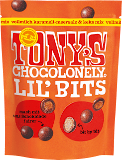 Schokolade Lil' Bits Vollmilch, Karamell-Meersalz & Keks TONY'S CHOCOLONELY