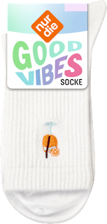Crew Socken mit Cocktail-Motiv weiß Gr. 39-42 nur die