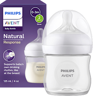 Babyflasche Natural Response weiß, von Geburt an, 125 ml PHILIPS AVENT