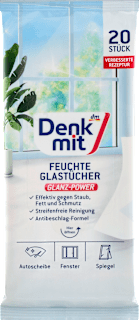 Feuchte Reinigungstücher für Glas Denkmit