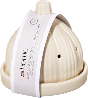 Knoblauchglocke aus Keramik, beige/matt (11x11x11 cm)  dm home