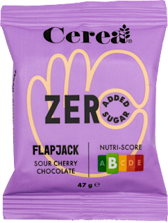Flapjack Zero tyčinka s příchutí višeň a čokoláda Cerea