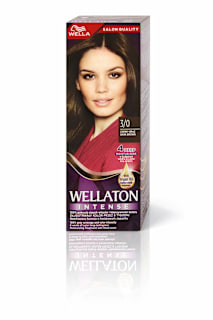Дълготрайна боя за коса - Nr. 3/0 Тъмно кафяв Wellaton