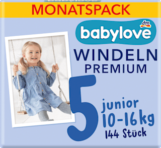 Premium pelene junior veličina 5 (10-16 kg) - mjesečno pakovanje, 4x36kom babylove