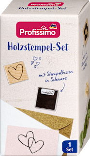 Holzstempel-Set Herzen Profissimo