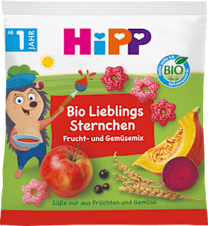 Kindersnack Bio Lieblings Sternchen Frucht- und Gemüsemix ab 1 Jahr HiPP