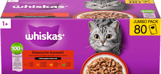 Nassfutter Katze, Klassische Auswahl in Sauce, Jumpopack (80x85 g) Whiskas