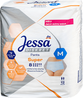 Hygienické inkontinenčné nohavičky Super veľ. M Jessa DISKRET