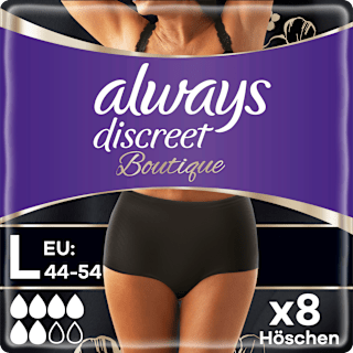discreet Pants Inkontinenz Boutique schwarz, Gr. L always