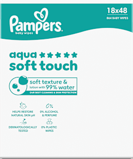 Feuchttücher Aqua Soft Touch (18x48 St) Pampers baby-dry