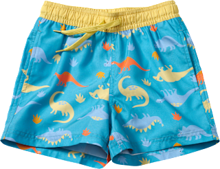 Badehose mit Dino-Muster, blau, Gr. 122/128 PUSBLU