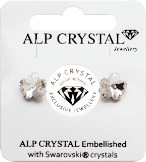 Naušnice s kristalima Swarovski - Silver ALP CRYSTAL Jewellery