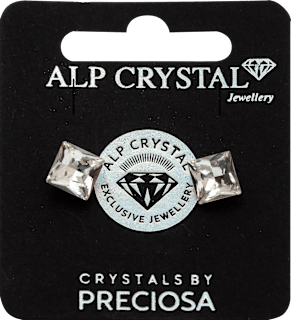 Naušnice s kristalima Preciosa - Silver PRECIOSA