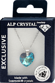 Ogrlica sa Swarovski kristalima Srce - Blue LEVERIS jewelry