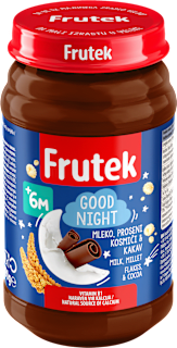 Nočna mlečna kašica z okusom mleka, prosenimi kosmiči in kakavom, od 6. meseca Frutek