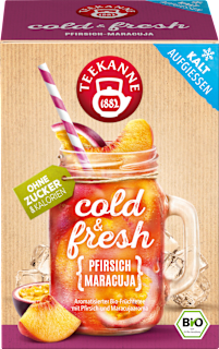 Früchtetee Cold & Fresh Pfirsich Maracuja Teekanne