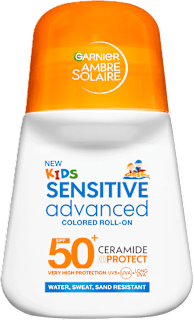 Kids Sensitive advanced roll-on na opalování SPF50+ GARNIER AMBRE SOLAIRE