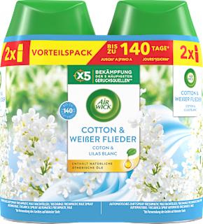 Lufterfrischer Freshmatic Duo Cotton & weißer Flieder Nachfüllpack (2x250 ml)  AIR WICK