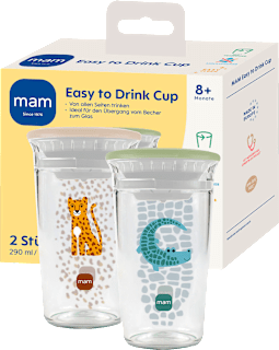 Trinkbecher Easy to Drink grün/beige, 290 ml mam