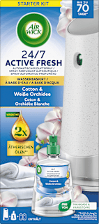 Lufterfrischer Active Fresh Cotton & Weiße Orchidee Starterset AirWick
