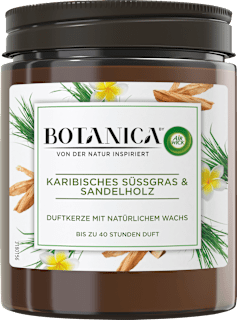 Duftkerze im Glas Karibisches Süßgras & Sandelholz 205 g BOTANICA BY AIR WICK