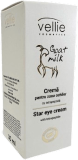 Crema pentru zona ochilor cu Tetrapeptida si Goat Milk Vellie