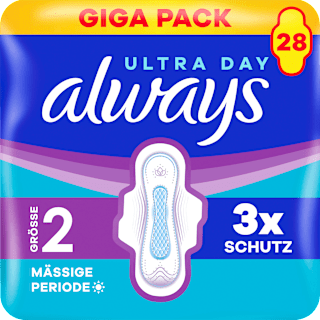 Binden Ultra Day 2 Long Mäßige Periode Giga Pack always