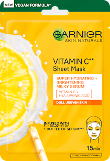 Maska za obraz v robčku z vitaminom C in hialuronsko kislino GARNIER SKIN NATURALS