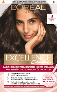 barva na vlasy Excellence Creme, 3 Tmavě hnědá L'ORÉAL PARiS EXCELLENCE Creme