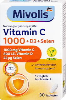 Vitamin C 1000 + D3 + Selen Depot 30 St Mivolis