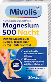  Tablete sa trostrukim magnezijumom  za noć, dodatak ishrani. Mivolis