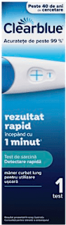 Test de sarcină cu detectare rapidă sub 1 minut Clearblue