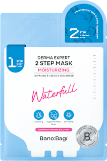 Moisturizing textilní pleťová maska DERMA EXPERT 2 STEP MASK Waterfull Bano:Bagi