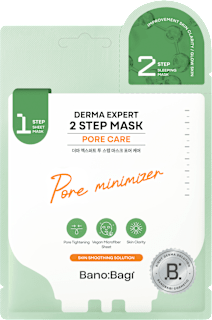 Pore Care textilní pleťová maska DERMA EXPERT 2 STEP Pore minimizer Bano:Bagi