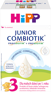 Produkt na bazie mleka 3 Junior Combiotik, po 1. roku HiPP
