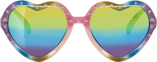 Sonnenbrille Kinder pastellfarben Herzform SUNDANCE