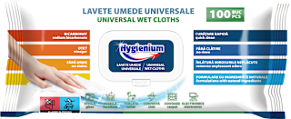 Lavete umede cu Bicarbonat și Oțet Hygienium